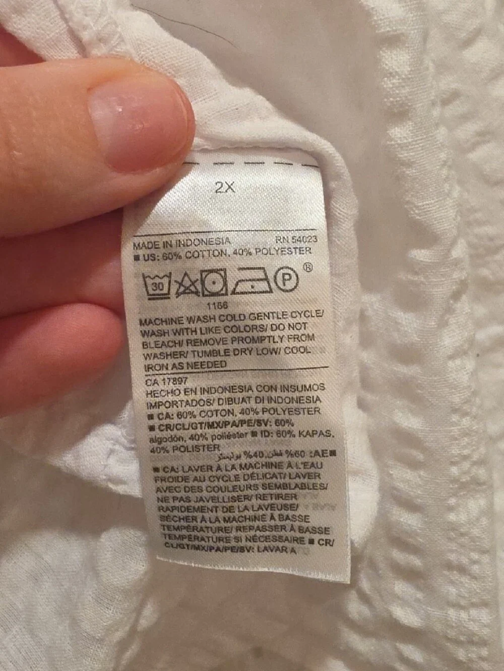 2x Old Navy White Textured Peasant Top